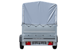 PKW-Anhänger 230x125 UNITRAILER GARDEN 230 KIPP mit Zusatzbordwänden und grauer Hochplane 80 cm