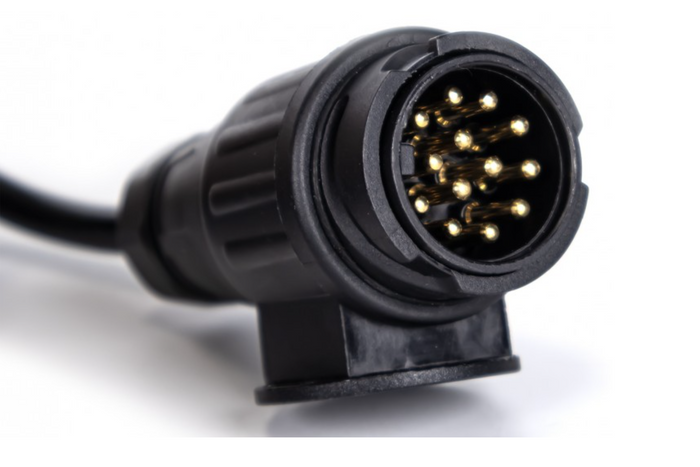 KAMAR E1384-A Spiralkabel 1,5 m 12 V Stecker/Buchse 13-polig