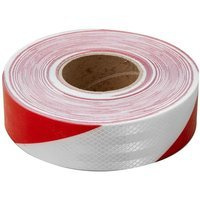 Selbstklebendes reflektierendes Klebeband - weiß-rot - 45m