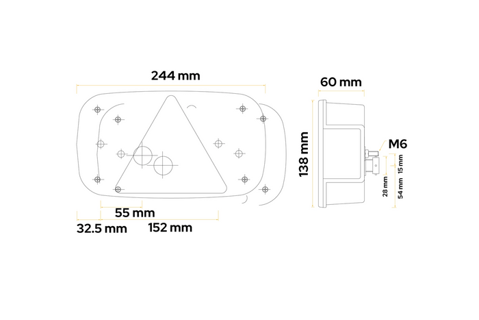 ASPÖCK Multipoint III Rückleuchte, 8 Funktionen, rechts