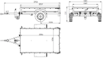 	PKW-Anhänger 200x125 UNITRAILER GARDEN 201 KIPP mit Bordwandaufsatz und grauer Hochplane
