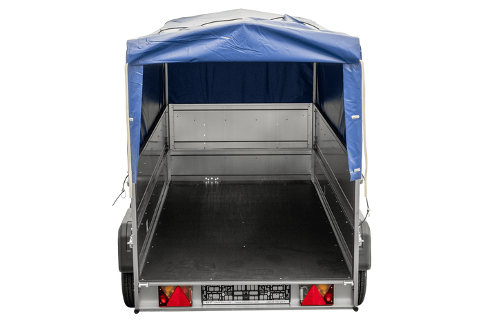 UNITRAILER GARDEN TRAILER 264/2 KIPP Doppelachsanhänger mit Stützrad, zusätzlichen Bordwänden, Spriegel und hoher Plane