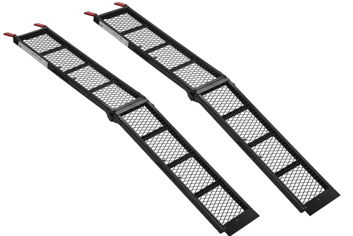 ProPlus 390094 klappbare Auffahrrampen aus Stahl für Anhänger, 203 cm, 680 kg, 2er-Set