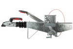 Auflaufvorrichtung AL-KO 161S mit AK161-Kugelkupplung für einen 1600-kg-Anhänger mit Vierkantdeichsel